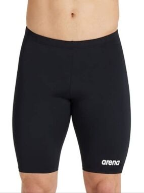 NWT ARENA Men's Team Swim Jammer Solid MaxLife Athletic Swimwear Black - Size 38